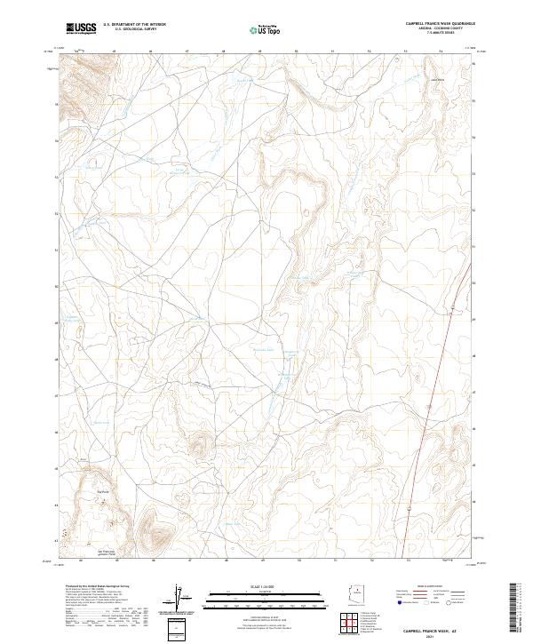USGS Topographic Map – Campbell Francis Wash
