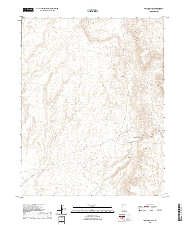 USGS Topographic Map – Cane Springs SE