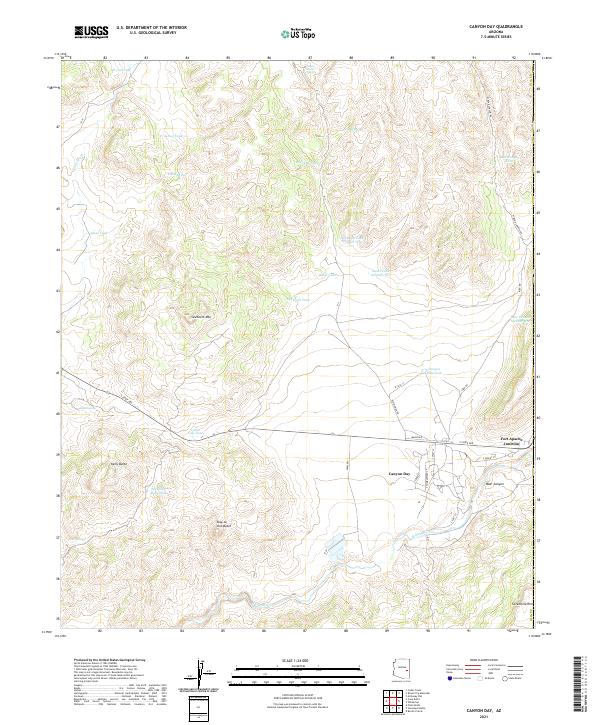 USGS Topographic Map – Canyon Day