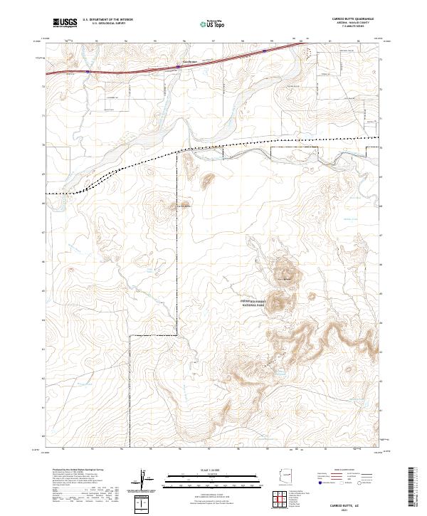 USGS Topographic Map – Carrizo Butte