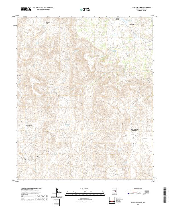 USGS Topographic Map – Cassadore Spring