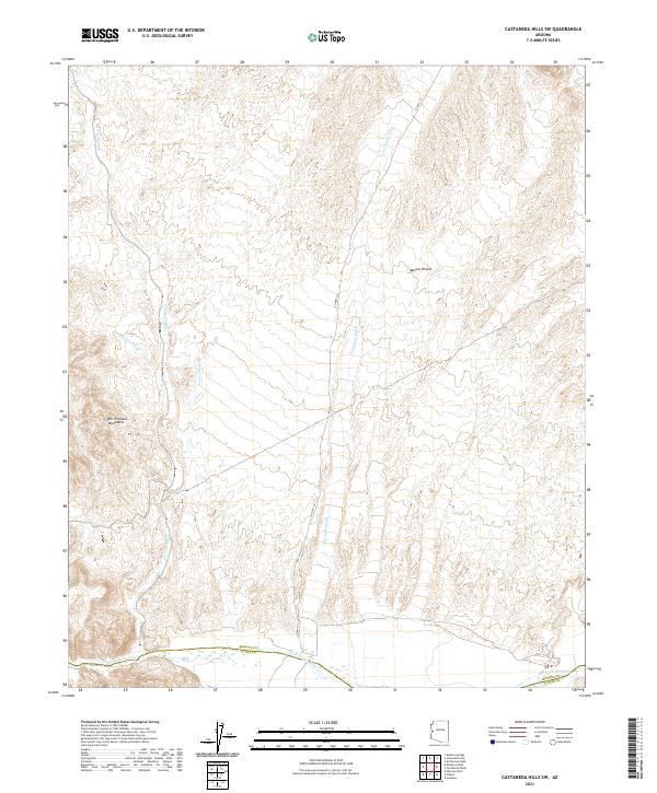 USGS Topographic Map – Castaneda Hills SW