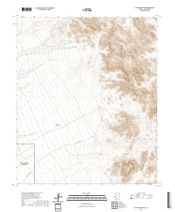 USGS Topographic Map – Castle Dome Peak