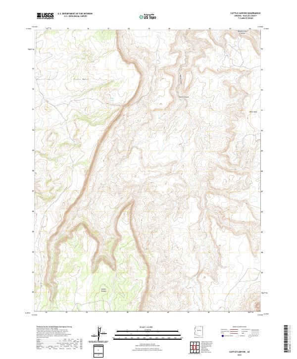USGS Topographic Map – Cattle Canyon
