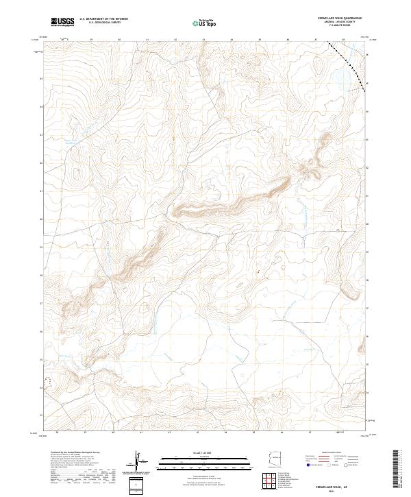 USGS Topographic Map – Cedar Lake Wash