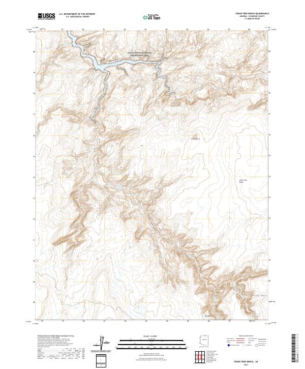 USGS Topographic Map – Cedar Tree Bench