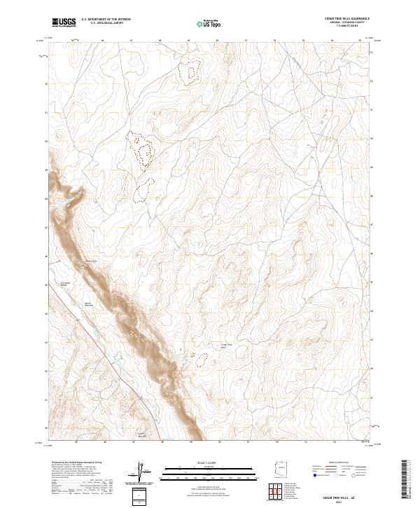 USGS Topographic Map – Cedar Tree Hills