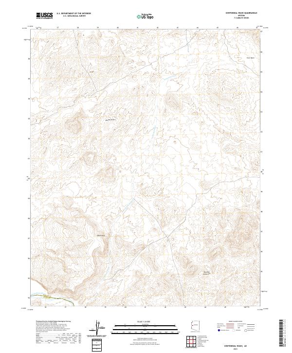 USGS Topographic Map – Centennial Wash