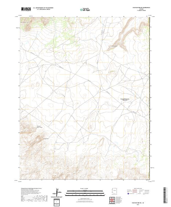 USGS Topographic Map – Chaiyahi Rim NE