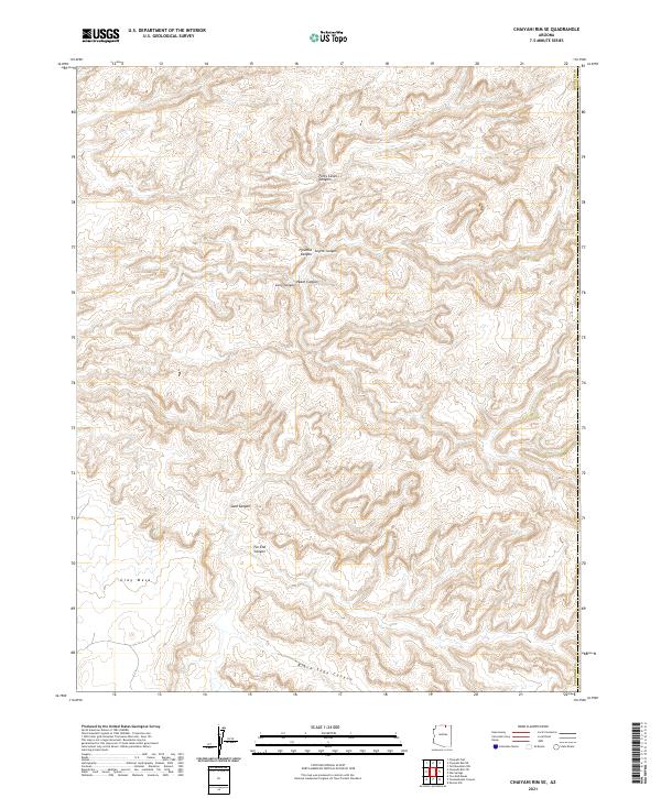 USGS Topographic Map – Chaiyahi Rim SE