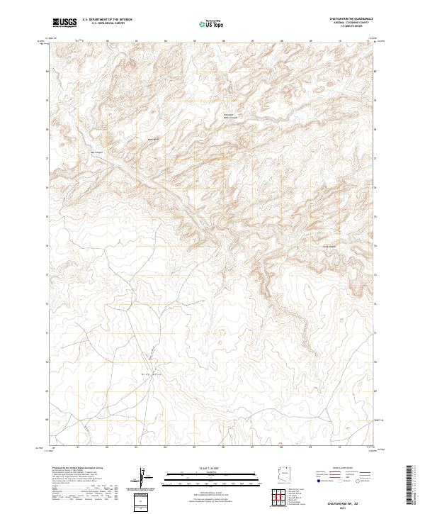 USGS Topographic Map – Chaiyahi Rim SW