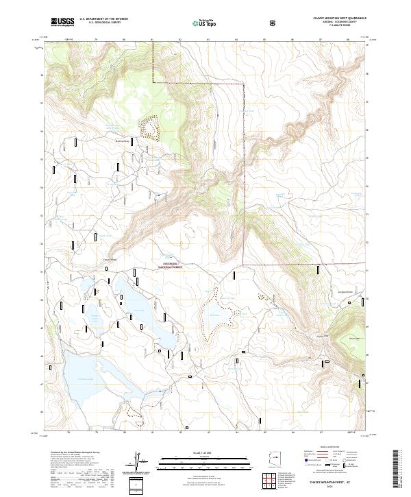 USGS Topographic Map – Chavez Mountain West