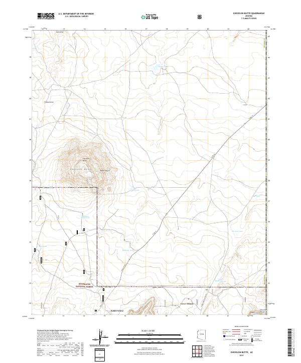 USGS Topographic Map – Chevelon Butte