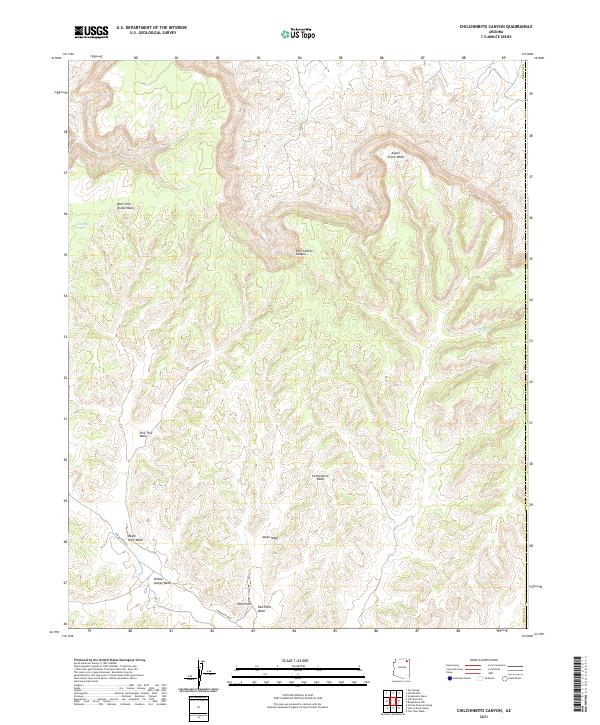 USGS Topographic Map – Chilchinbito Canyon