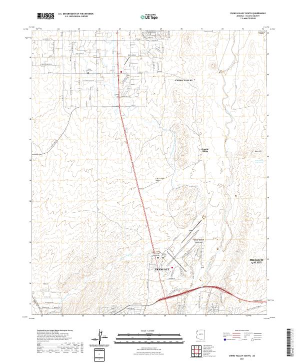 USGS Topographic Map – Chino Valley South