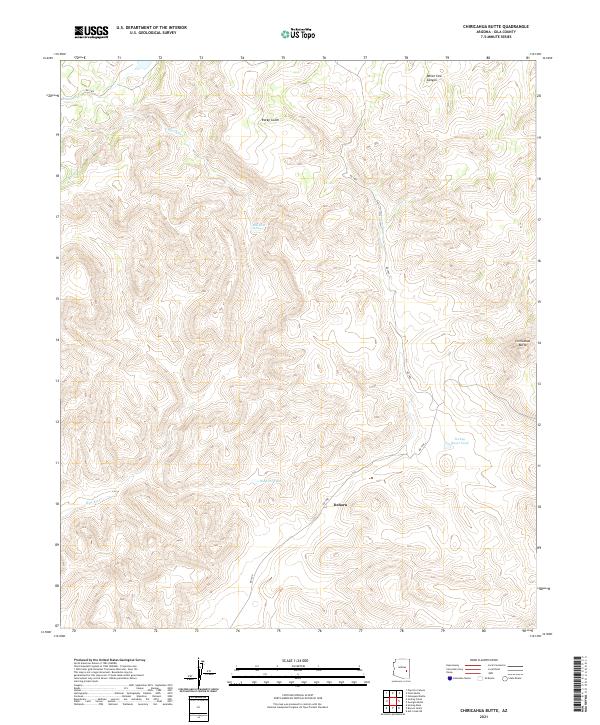 USGS Topographic Map – Chiricahua Butte