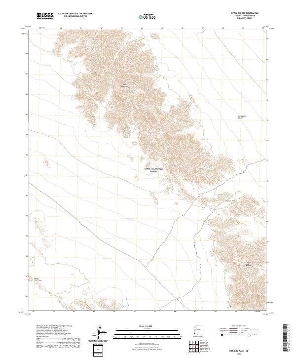 USGS Topographic Map – Cipriano Pass
