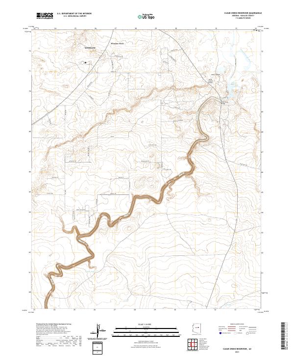 USGS Topographic Map – Clear Creek Reservoir