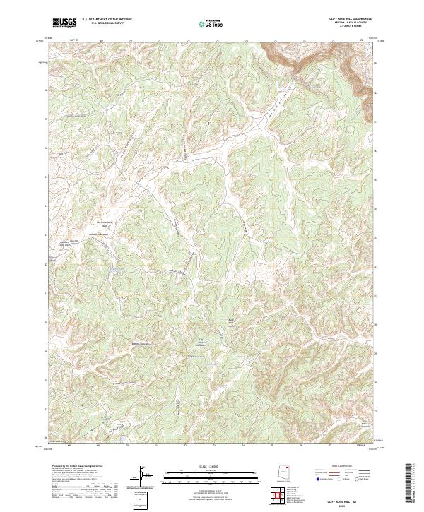 USGS Topographic Map – Cliff Rose Hill