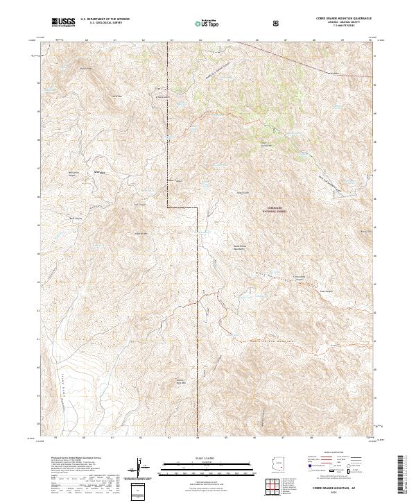 USGS Topographic Map – Cobre Grande Mountain