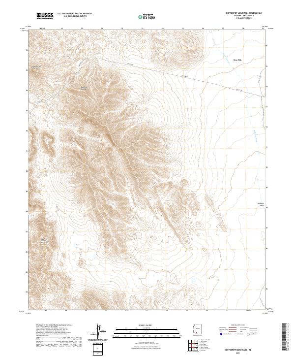 USGS Topographic Map – Coffeepot Mountain