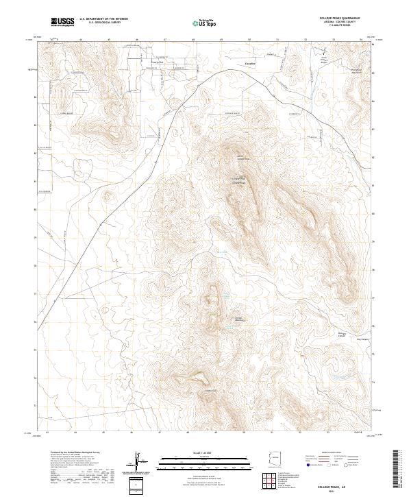USGS Topographic Map – College Peaks
