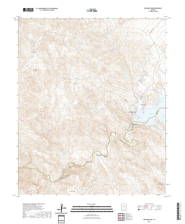 USGS Topographic Map – Coolidge Dam