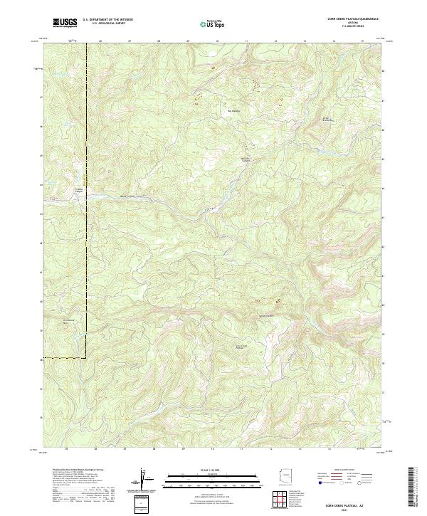 USGS Topographic Map – Corn Creek Plateau