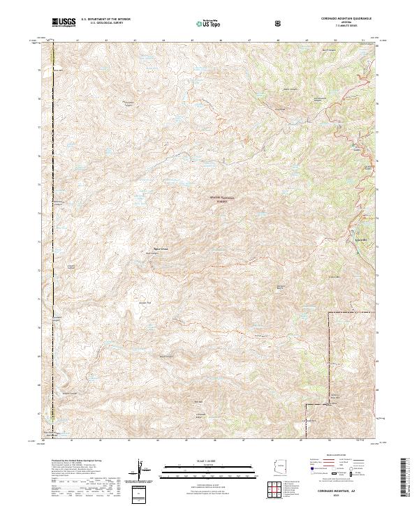 USGS Topographic Map – Coronado Mountain