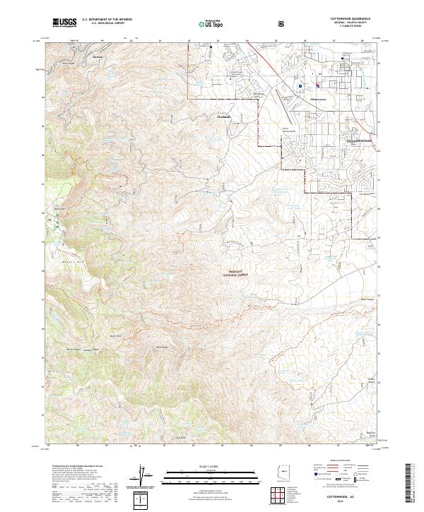 USGS Topographic Map – Cottonwood
