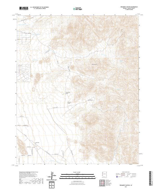USGS Topographic Map – Creamery Canyon