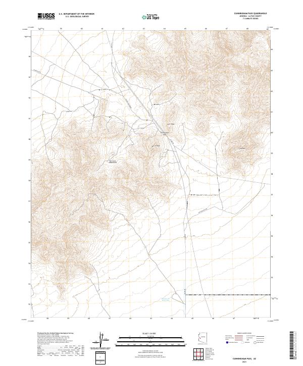 USGS Topographic Map – Cunningham Pass