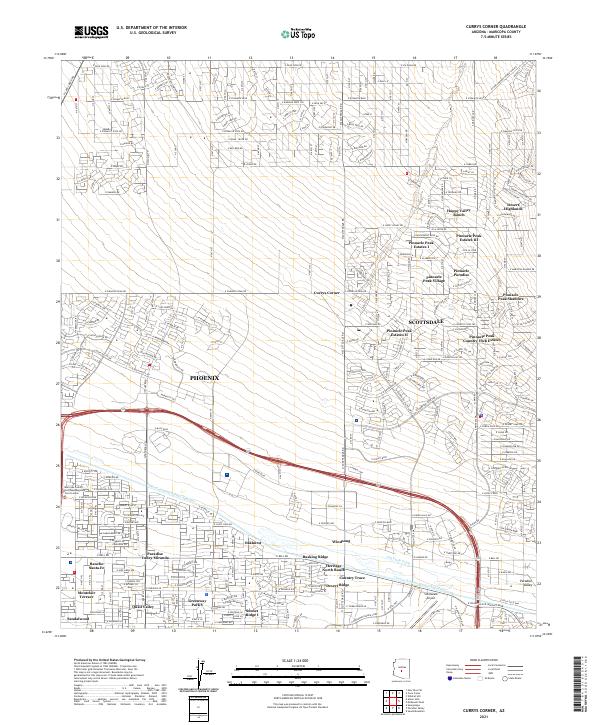 USGS Topographic Map – Currys Corner