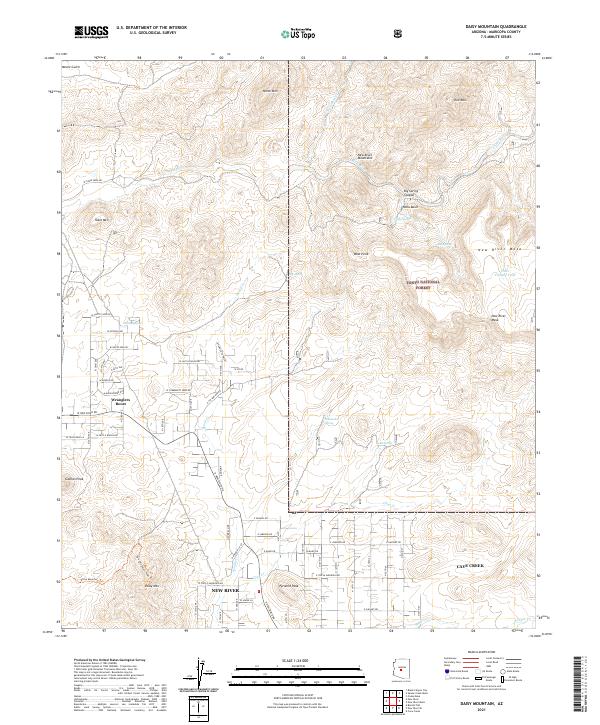 USGS Topographic Map – Daisy Mountain