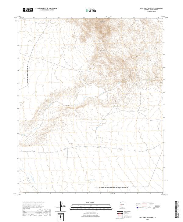 USGS Topographic Map – Date Creek Ranch NW