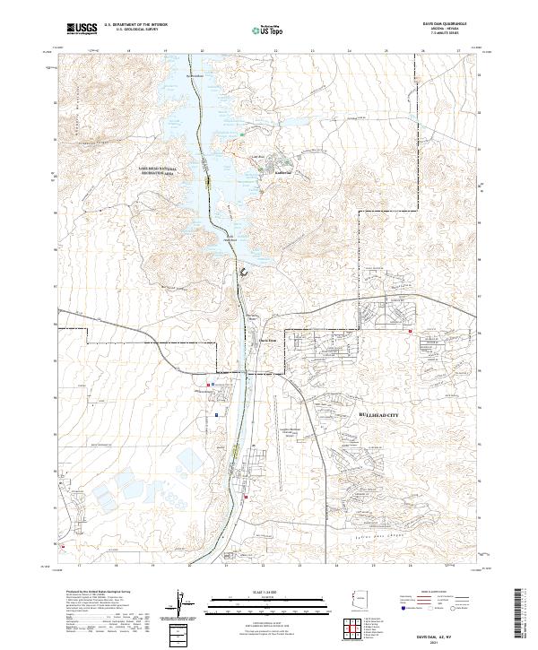 USGS Topographic Map – Davis Dam