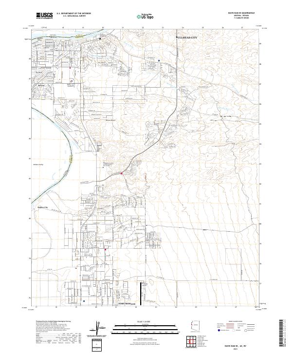 USGS Topographic Map – Davis Dam SE