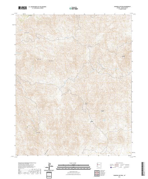 USGS Topographic Map – Diamond Joe Peak