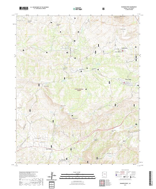 USGS Topographic Map – Diamond Point