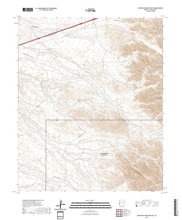 USGS Topographic Map – Dome Rock Mountains SW