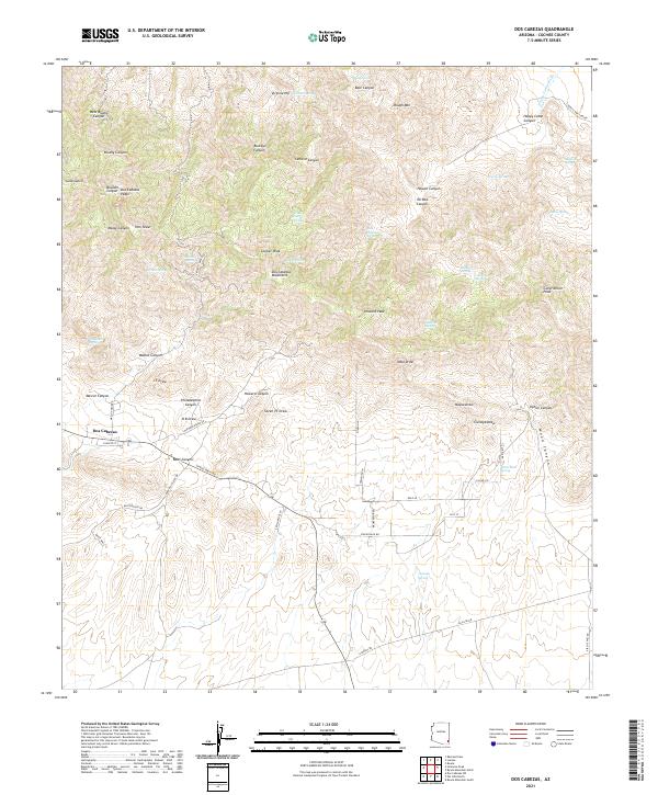 USGS Topographic Map – Dos Cabezas