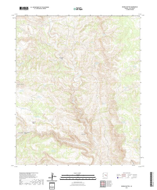 USGS Topographic Map – Double Buttes
