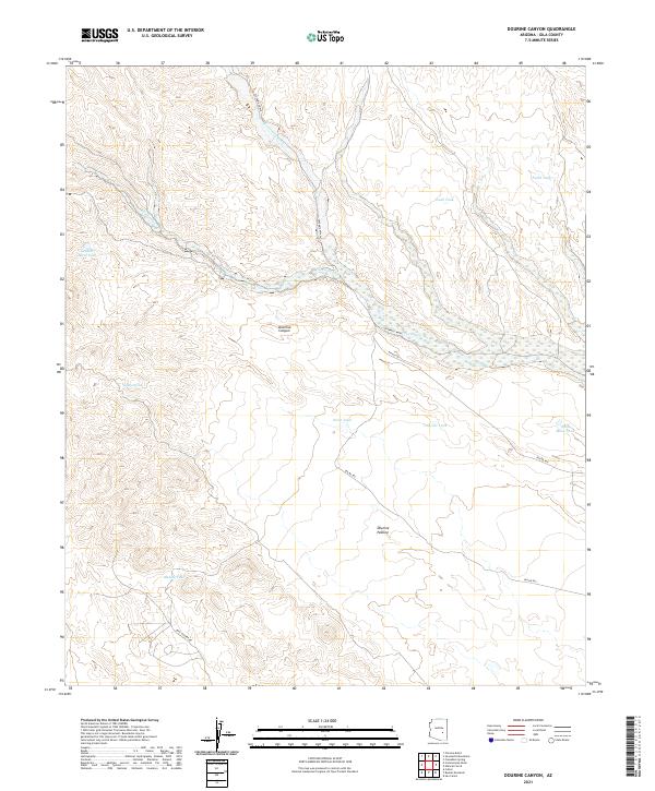 USGS Topographic Map – Dourine Canyon