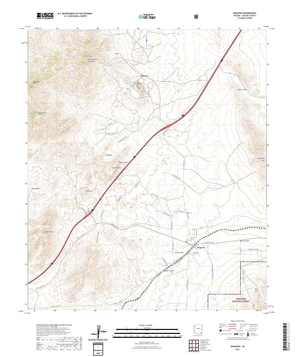 USGS Topographic Map – Dragoon