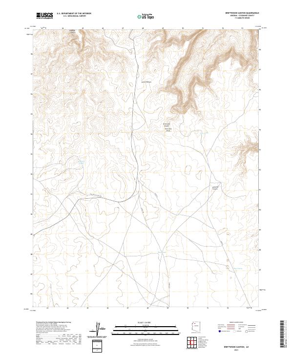 USGS Topographic Map – Driftwood Canyon