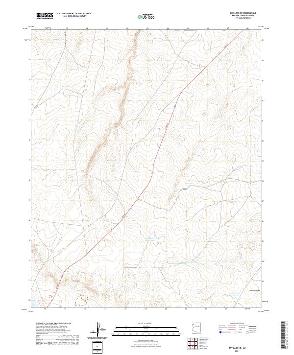 USGS Topographic Map – Dry Lake NE