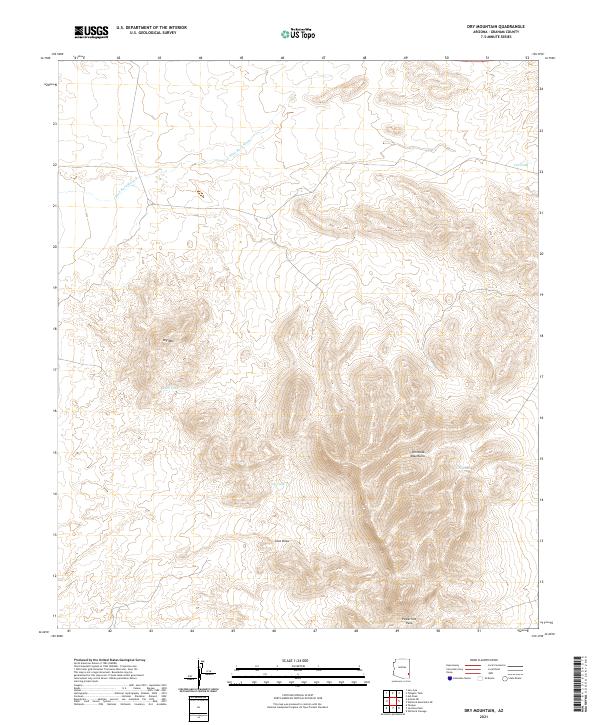 USGS Topographic Map – Dry Mountain