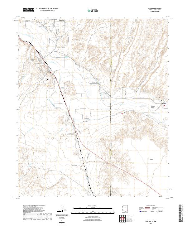USGS Topographic Map – Duncan