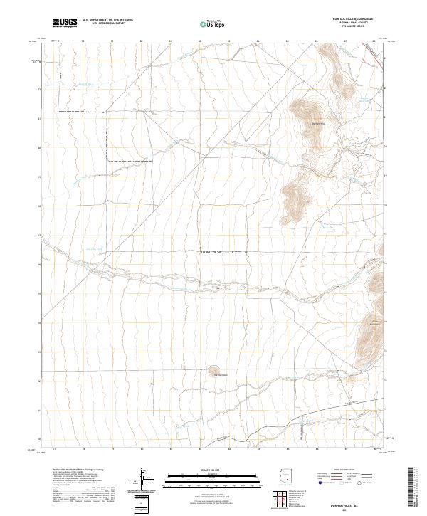 USGS Topographic Map – Durham Hills