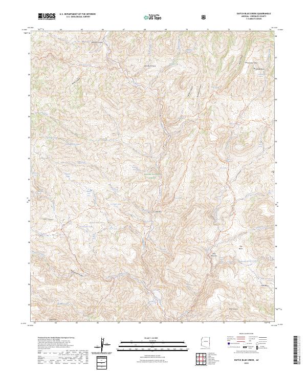USGS Topographic Map – Dutch Blue Creek